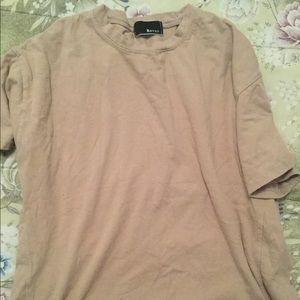 Khaki tan plain tee